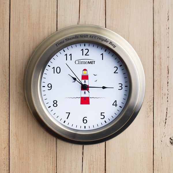 CM4120 Red Lighthouse Wall Clock