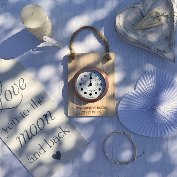 "Tied The Knot" Mounted Moon Phase Clock