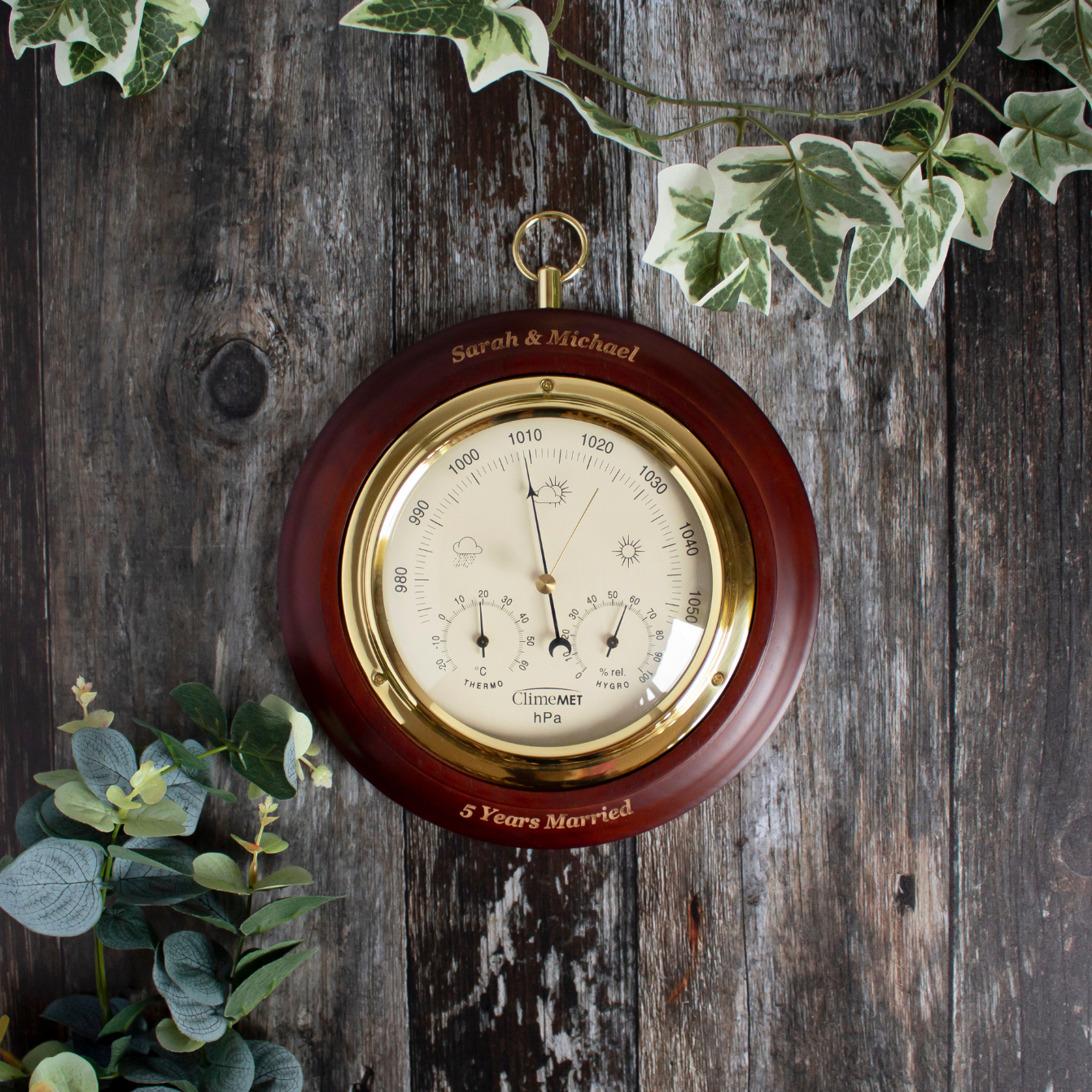 5th Anniversary Wooden Weather Dial Main image