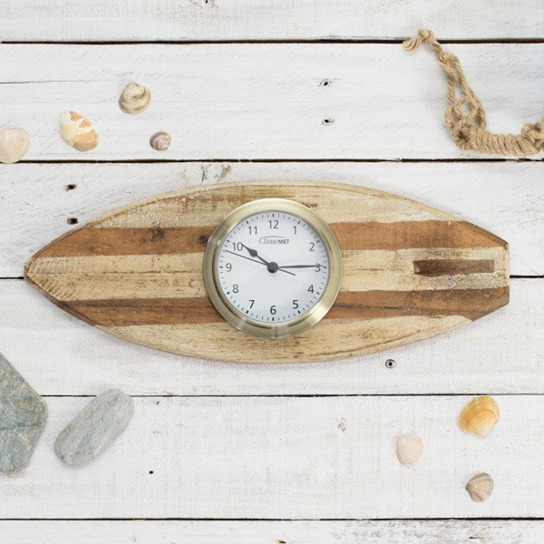 'Surf's Up' Surfboard With Clock Or Tide Clock