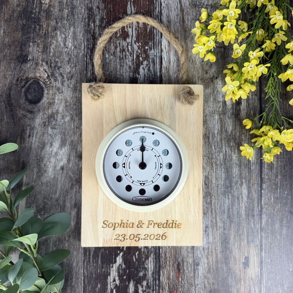 "Tied The Knot" Mounted Moon Phase Clock