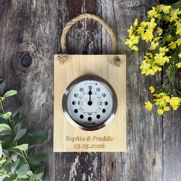 "Tied The Knot" Mounted Moon Phase Clock