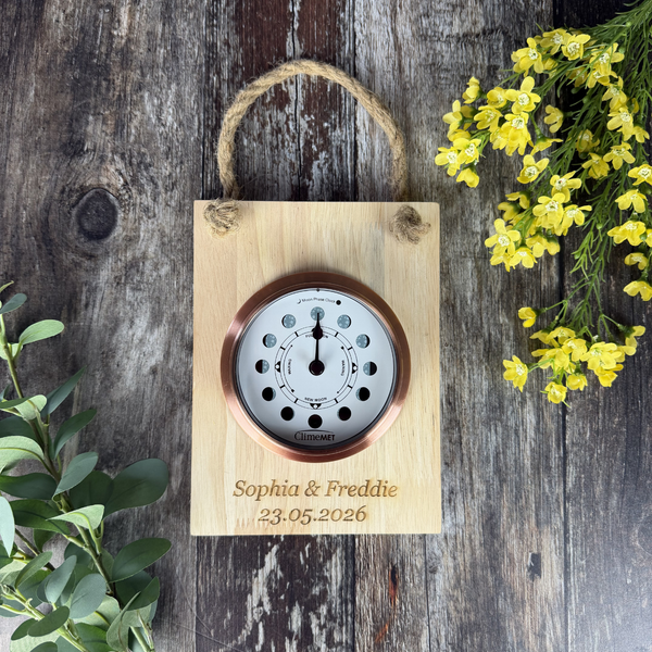 "Tied The Knot" Mounted Moon Phase Clock