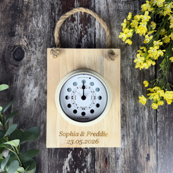 "Tied The Knot" Mounted Moon Phase Clock