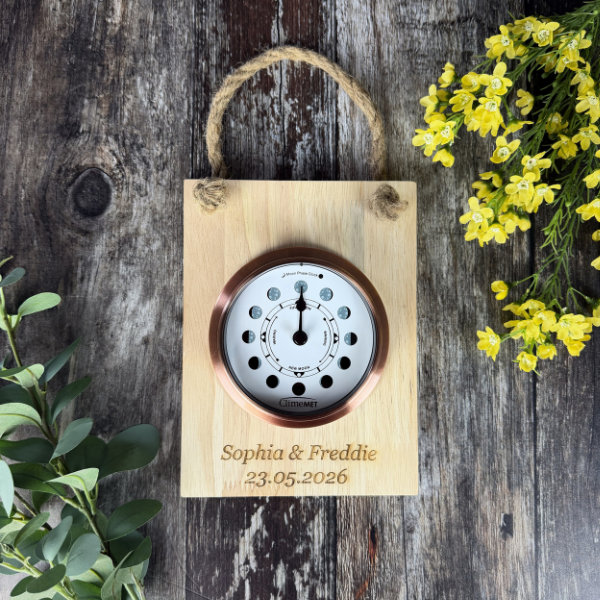 "Tied The Knot" Mounted Moon Phase Clock