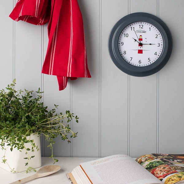 CM4120 Red Lighthouse Wall Clock