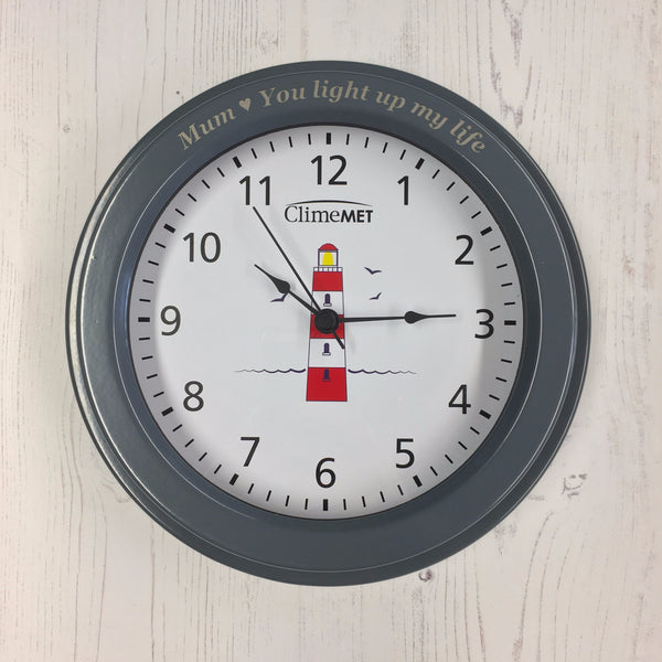 Red Lighthouse Wall Clock CM4120 - ClimeMET