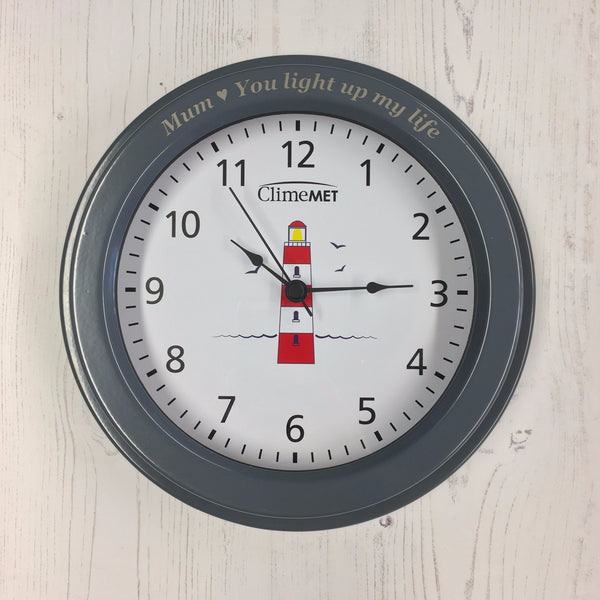CM4120 Red Lighthouse Wall Clock