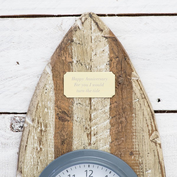 'Surf's Up' Surfboard With Clock Or Tide Clock