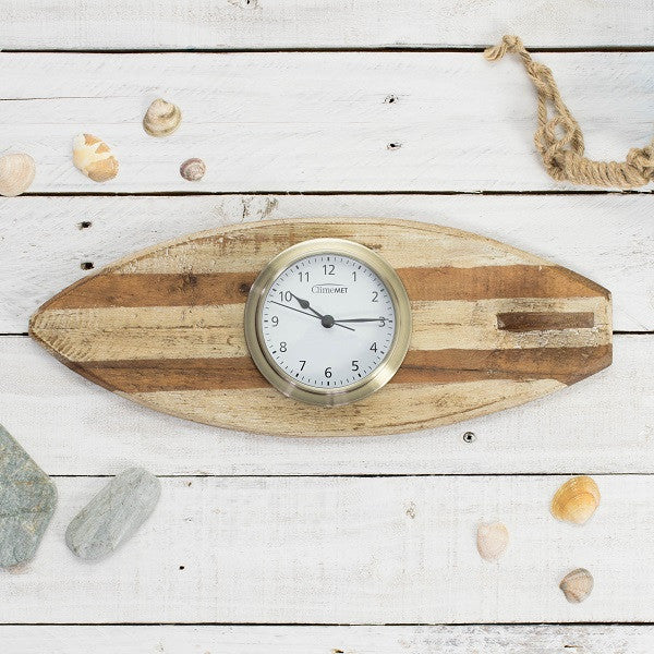 'Surf's Up' Surfboard With Clock Or Tide Clock - ClimeMET