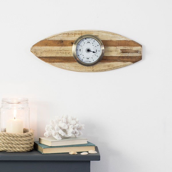 'Surf's Up' Surfboard With Clock Or Tide Clock