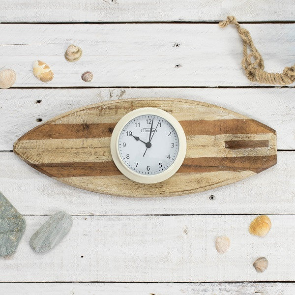 'Surf's Up' Surfboard With Clock Or Tide Clock