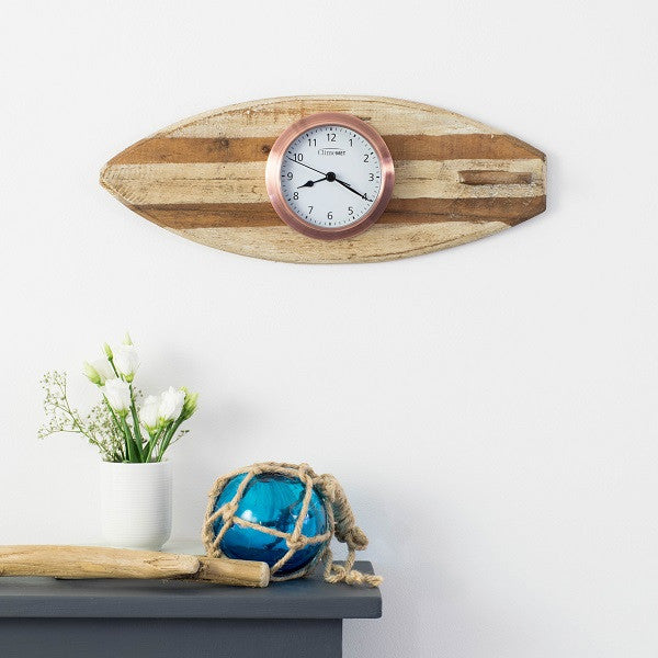 'Surf's Up' Surfboard With Clock Or Tide Clock